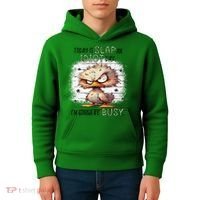 Today Is Slap An Idiot Day IM Gonna Be Busy Kids Hoodie thumb 4