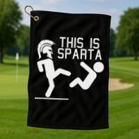 This Is Sparta Funny Golf Towel thumb 1