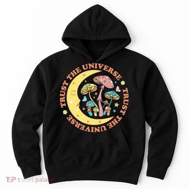 Trust In The Universe Magic Mushroom Retro Vintage Hoodie