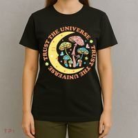 Trust In The Universe Magic Mushroom Retro Vintage T-Shirt thumb 4
