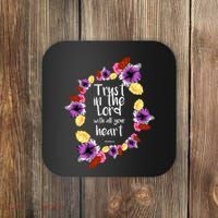 Trust In The Lord Scriptural Quote Biblical Coaster thumb 0