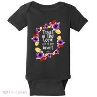 Trust In The Lord Scriptural Quote Biblical Baby Bodysuit thumb 0