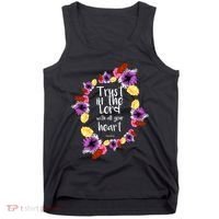 Trust In The Lord Scriptural Quote Biblical Tank Top thumb 0