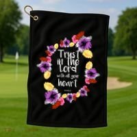 Trust In The Lord Scriptural Quote Biblical Golf Towel thumb 1