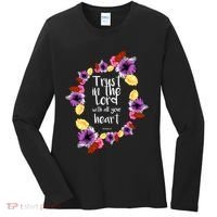 Trust In The Lord Scriptural Quote Biblical Women's Long Sleeve Shirt thumb 0