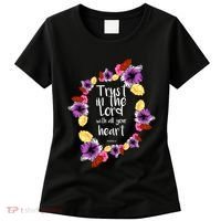 Trust In The Lord Scriptural Quote Biblical Women's T-Shirt thumb 0