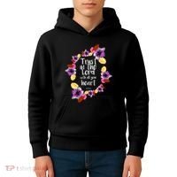 Trust In The Lord Scriptural Quote Biblical Kids Hoodie thumb 4