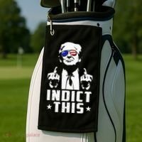 Trump Indict This Political Arrest For Republican Golf Towel thumb 2