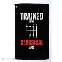 Trained In The Classical Arts Funny Manual Transmission Car Golf Towel thumb 0