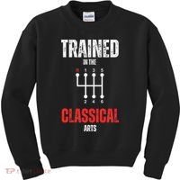 Trained In The Classical Arts Funny Manual Transmission Car Kids Sweatshirt thumb 0