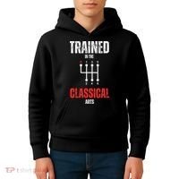 Trained In The Classical Arts Funny Manual Transmission Car Kids Hoodie thumb 4