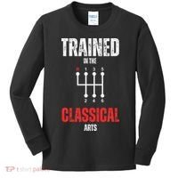 Trained In The Classical Arts Funny Manual Transmission Car Kids Long Sleeve Shirt thumb 0