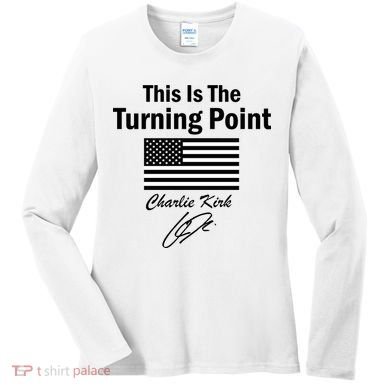 This Is The Turning Point Charlie Kirk Signature Women's Long Sleeve Shirt