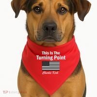 This Is The Turning Point Charlie Kirk USA-Made Doggie Bandana thumb 1