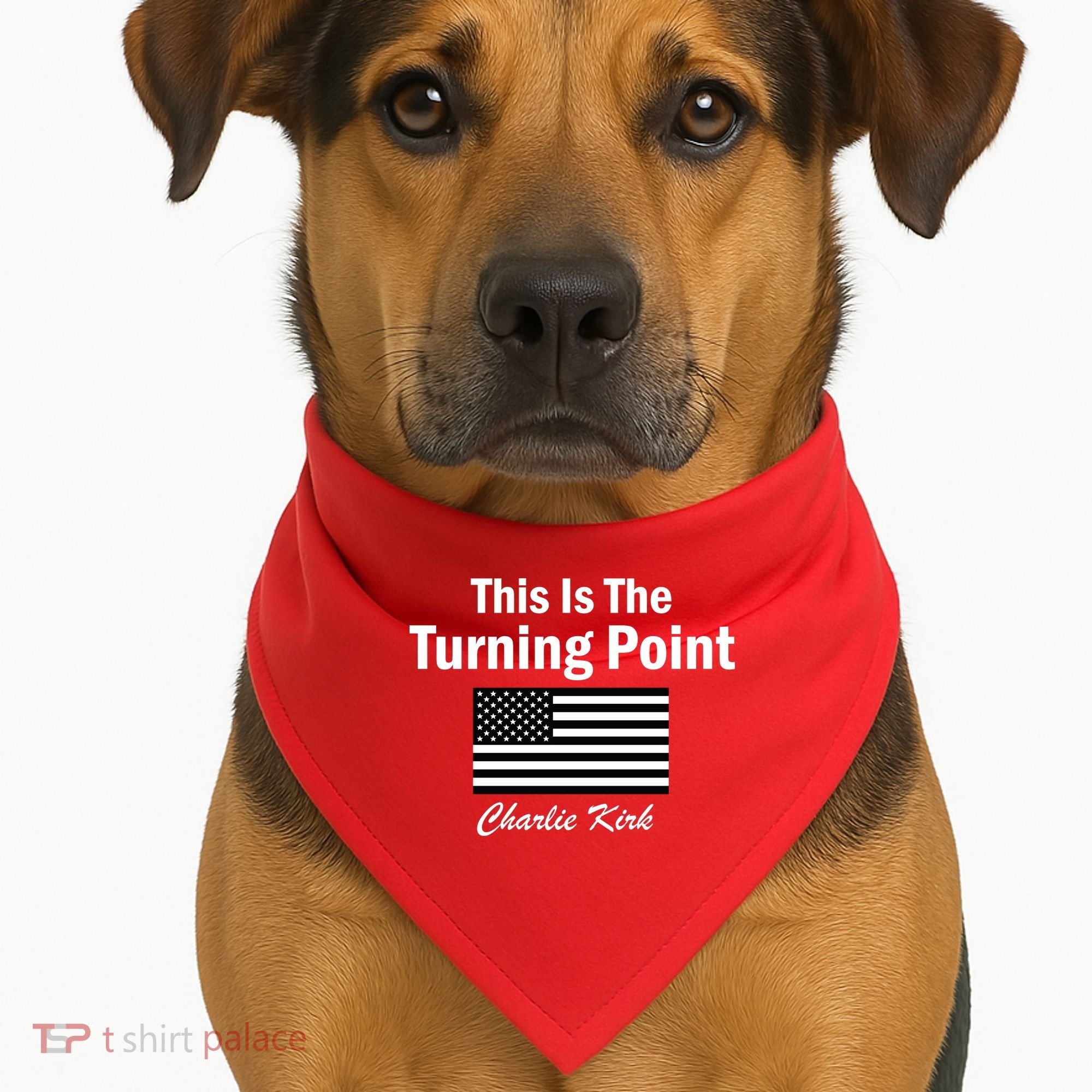 This Is The Turning Point Charlie Kirk USA-Made Doggie Bandana