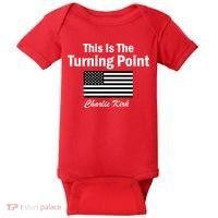This Is The Turning Point Charlie Kirk Baby Bodysuit thumb 0