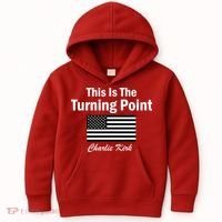 This Is The Turning Point Charlie Kirk Kids Hoodie thumb 0
