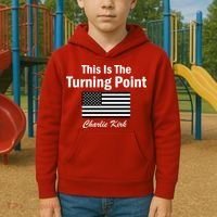 This Is The Turning Point Charlie Kirk Kids Hoodie thumb 2