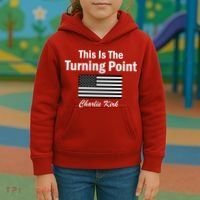This Is The Turning Point Charlie Kirk Kids Hoodie thumb 3
