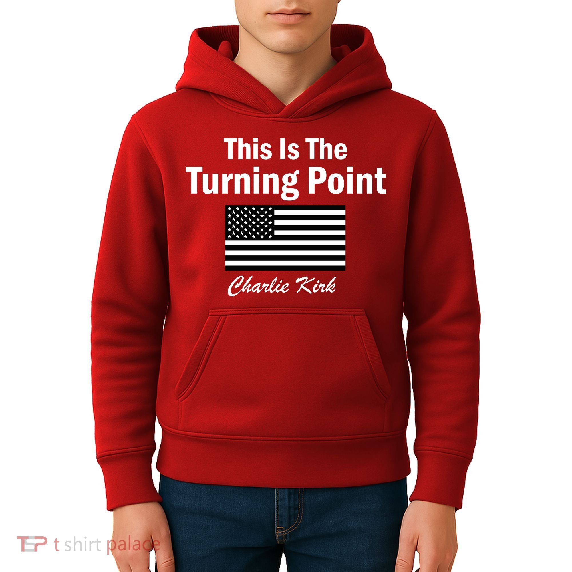 This Is The Turning Point Charlie Kirk Kids Hoodie