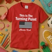 This Is The Turning Point Charlie Kirk Kids T-Shirt thumb 3