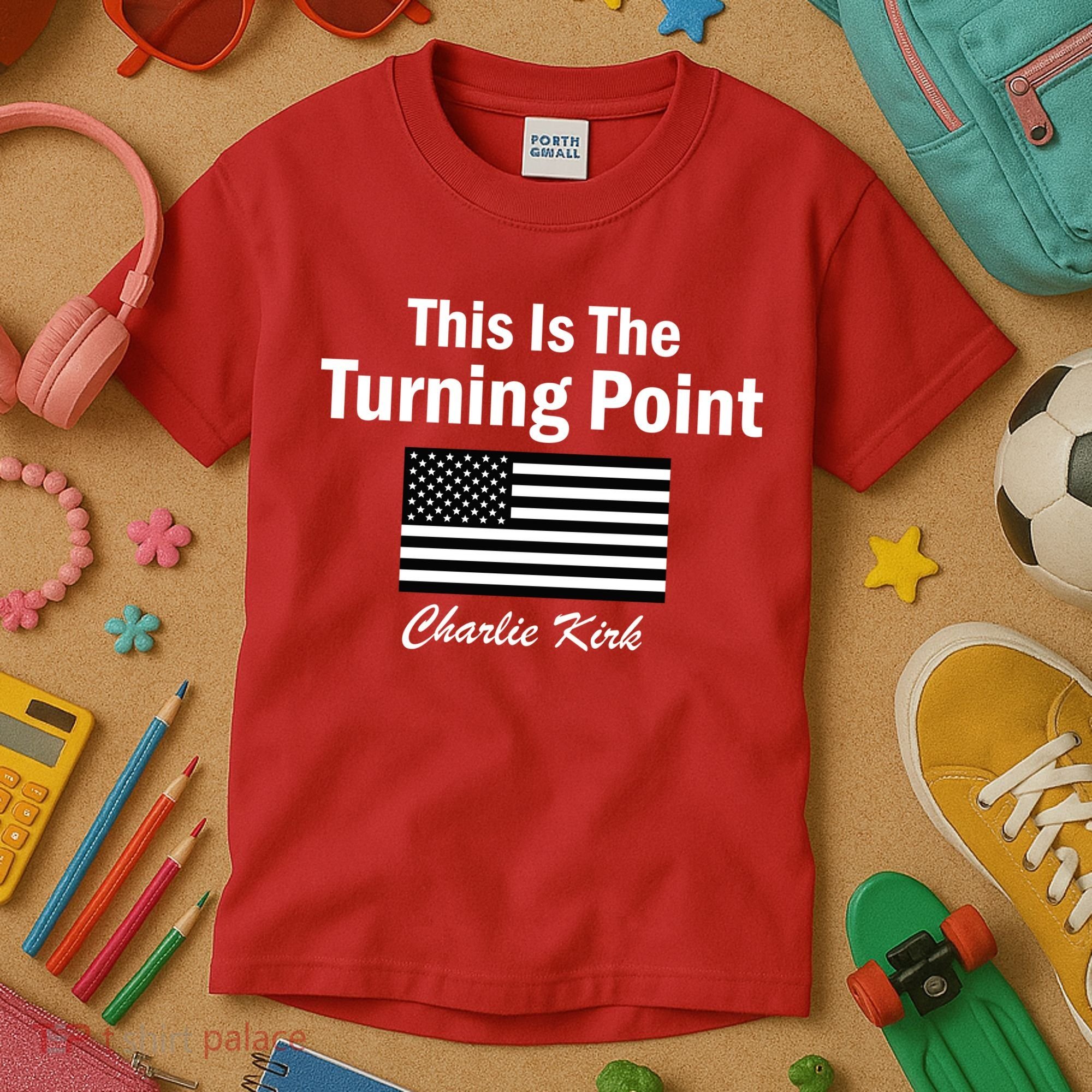 This Is The Turning Point Charlie Kirk Kids T-Shirt