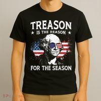 Treason Is The Reason For The Season 4th Of July USA Flag T-Shirt thumb 3