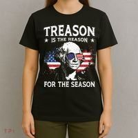 Treason Is The Reason For The Season 4th Of July USA Flag T-Shirt thumb 4