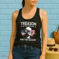 Treason Is The Reason For The Season 4th Of July USA Flag Women's Tank Top thumb 2