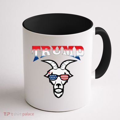 Trump Is The Goat Coffee Mug back
