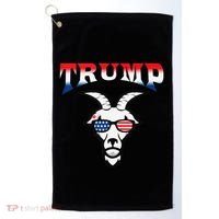 Trump Is The Goat Golf Towel thumb 0