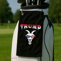Trump Is The Goat Golf Towel thumb 2