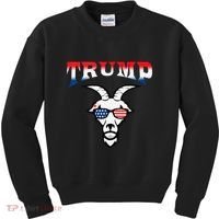 Trump Is The Goat Kids Sweatshirt thumb 0