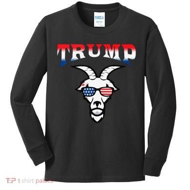 Trump Is The Goat Kids Long Sleeve Shirt
