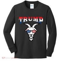 Trump Is The Goat Kids Long Sleeve Shirt thumb 0