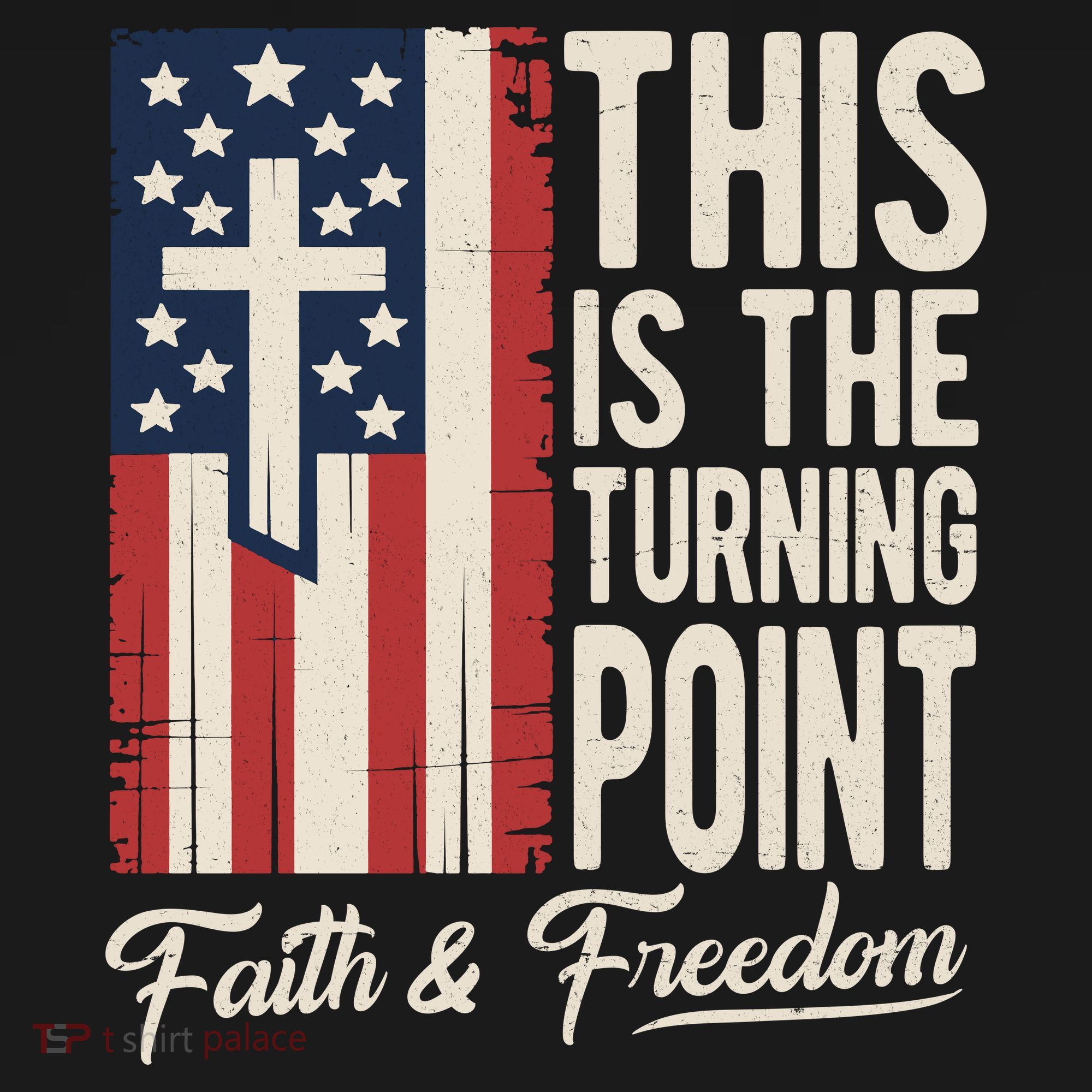 This Is The Turning Point Patriotic Faith & Freedom USA Ornament