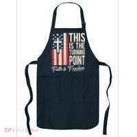 This Is The Turning Point Patriotic Faith & Freedom USA Apron thumb 0