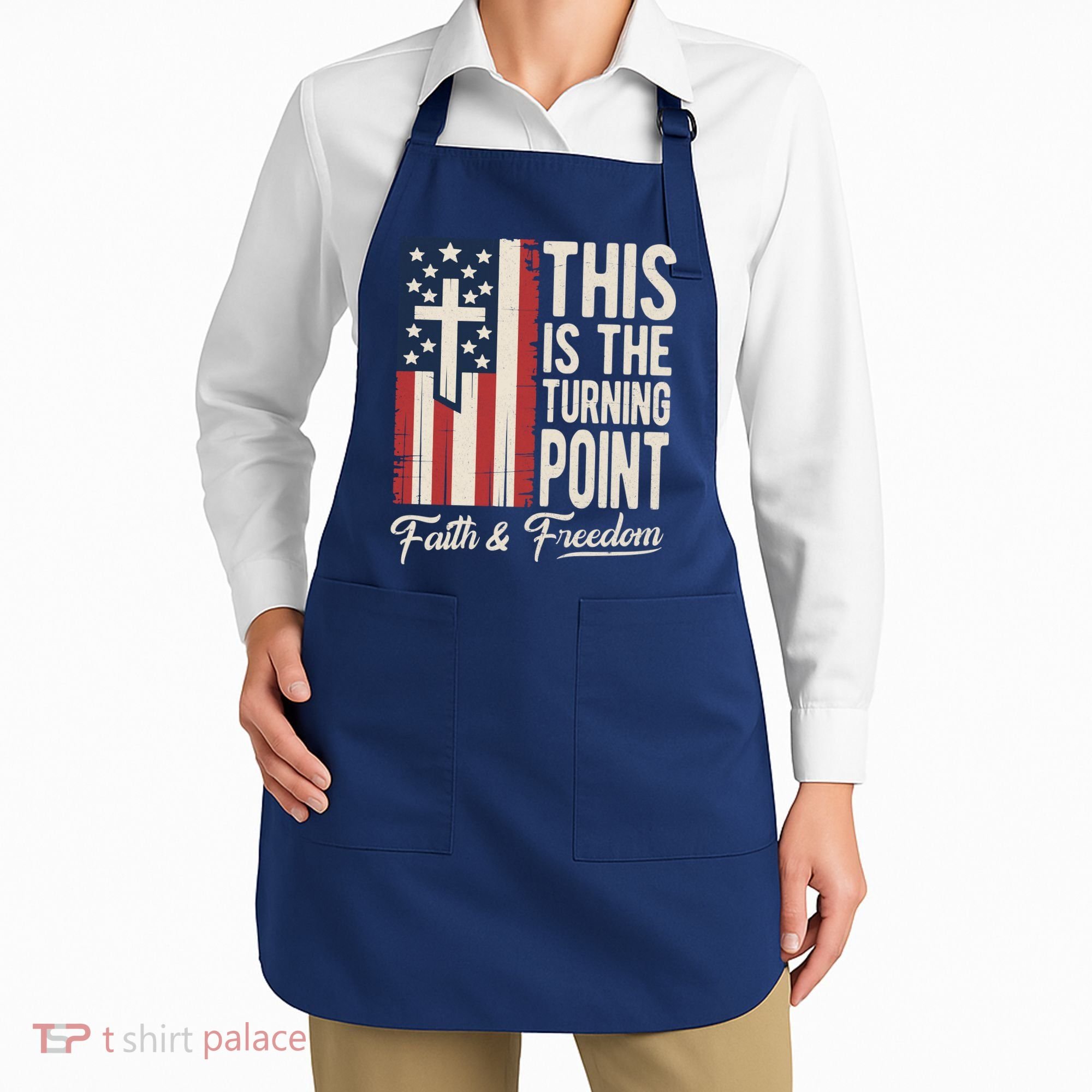 This Is The Turning Point Patriotic Faith & Freedom USA Apron