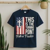 This Is The Turning Point Patriotic Faith & Freedom USA T-Shirt thumb 2