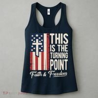 This Is The Turning Point Patriotic Faith & Freedom USA Women's Tank Top thumb 3