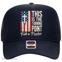 This Is The Turning Point Patriotic Faith & Freedom USA Hat thumb 0