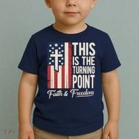 This Is The Turning Point Patriotic Faith & Freedom USA Toddler T-Shirt thumb 2