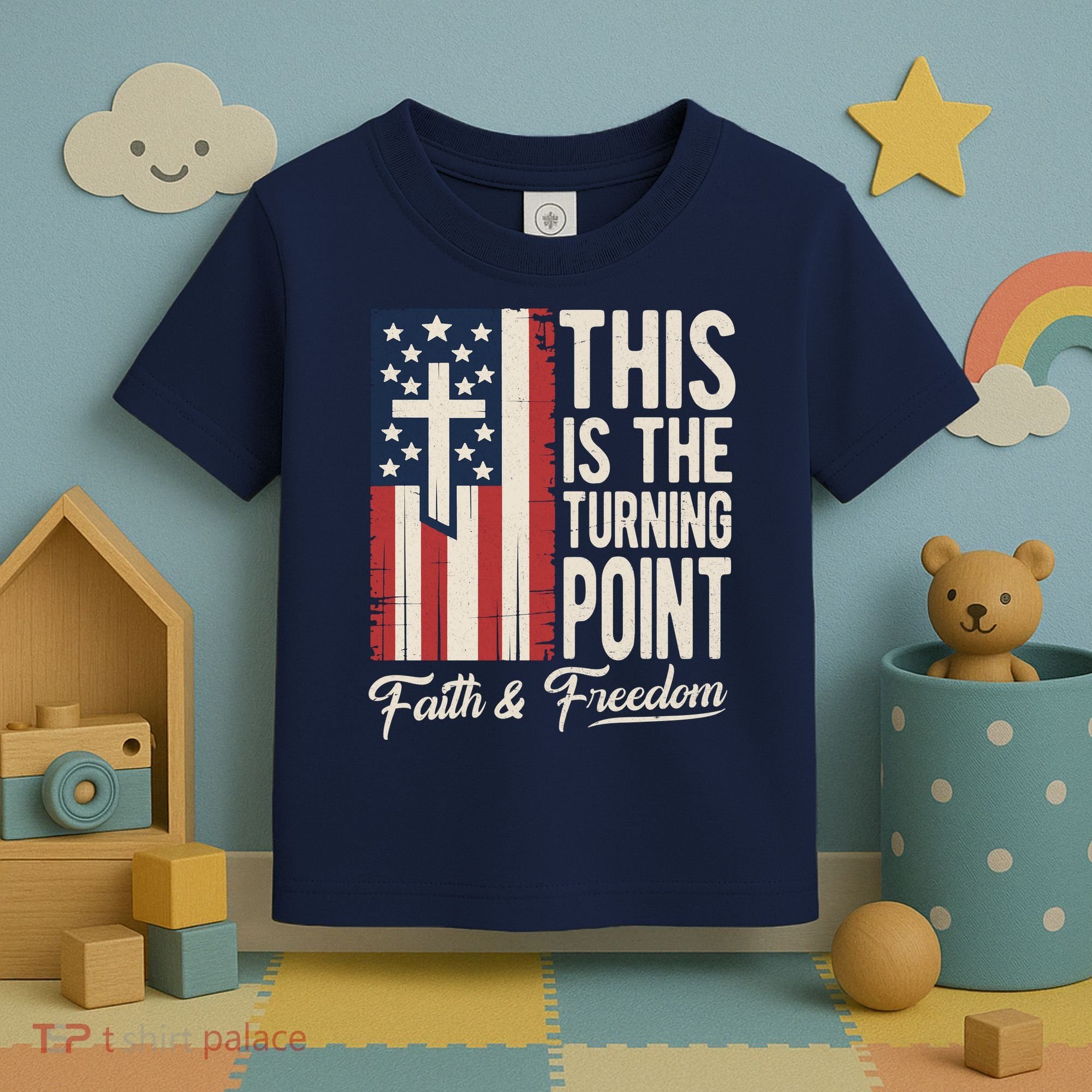 This Is The Turning Point Patriotic Faith & Freedom USA Toddler T-Shirt