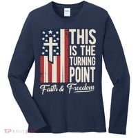 This Is The Turning Point Patriotic Faith & Freedom USA Women's Long Sleeve Shirt thumb 0