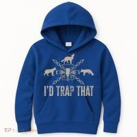 Trapping ID Trap That Trap Hunting Trapper Kids Hoodie thumb 0