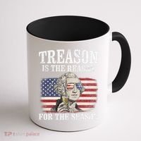 Treason Is The Reason For The Season 4th Of July Funny Retro Coffee Mug thumb 1