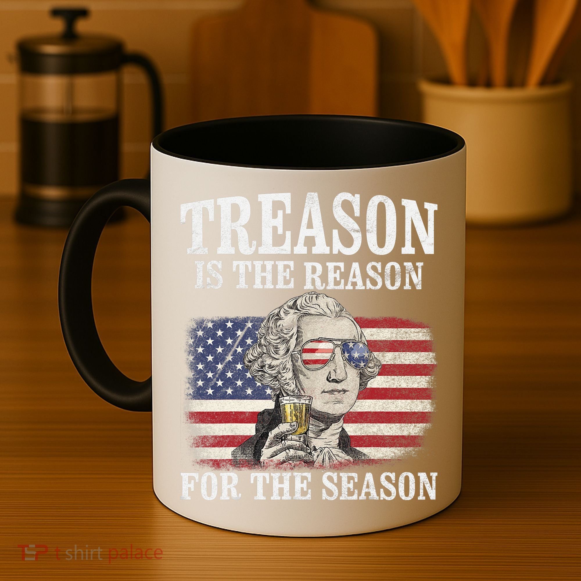 Treason Is The Reason For The Season 4th Of July Funny Retro Coffee Mug