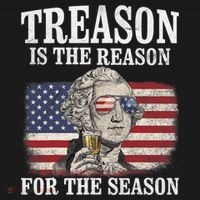 Treason Is The Reason For The Season 4th Of July Funny Retro Ornament thumb 1
