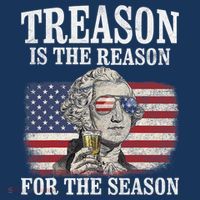 Treason Is The Reason For The Season 4th Of July Funny Retro Coaster thumb 2