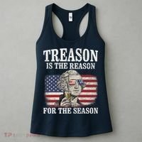 Treason Is The Reason For The Season 4th Of July Funny Retro Women's Tank Top thumb 3